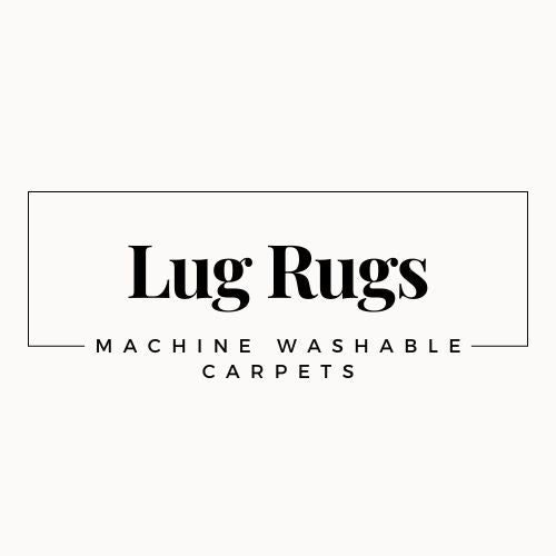 Lug rugs machine washable carpets logo.